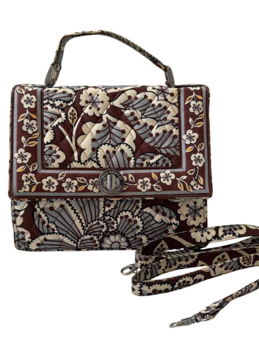 Vera Bradley Julia crossbody bag Slate Blooms